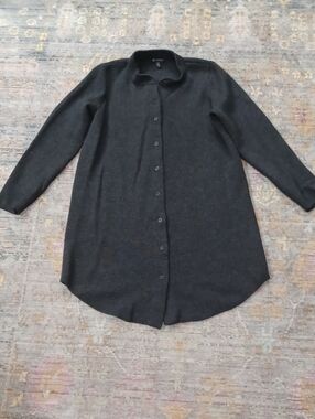 Eileen Fisher Long Button Down Knit Cardigan